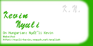 kevin nyuli business card